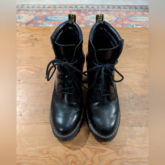 Doc Martin Persephone Black Chunky Heel Ankle Boots - Picture 5 of 8